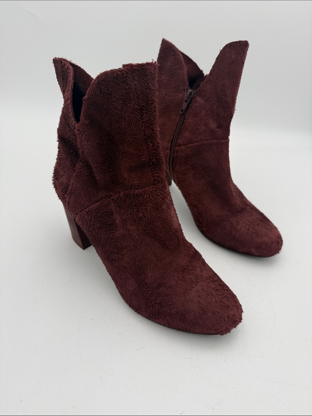 Seychelles Anthropologie Women Burgundy Suede Ankle Boots women 8 festival fall